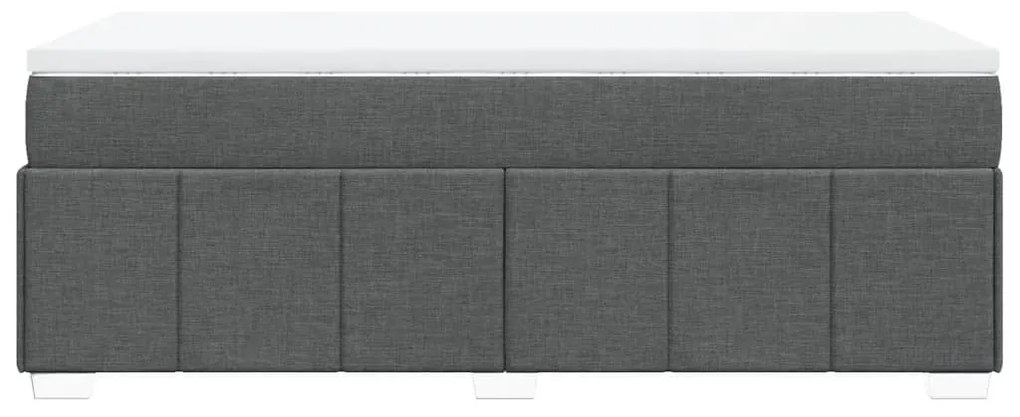 ΚΡΕΒΑΤΙ BOXSPRING ΜΕ ΣΤΡΩΜΑ ΣΚΟΥΡΟ ΓΚΡΙ 90X190 ΕΚ. ΥΦΑΣΜΑΤΙΝΟ 3285436