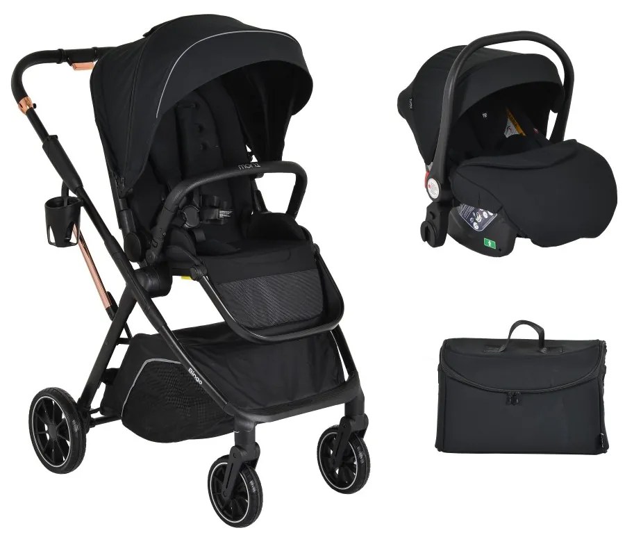 MONI ΑΝΑΣΤΡΕΨΙΜΟ ΚΑΡΟΤΣΙ 2 ΣΕ 1 ΜΕ ΚΑΘΙΣΜΑ ΑΥΤΟΚΙΝΗΤΟΥ BINGO ANTHRACITE 3801005100149-3