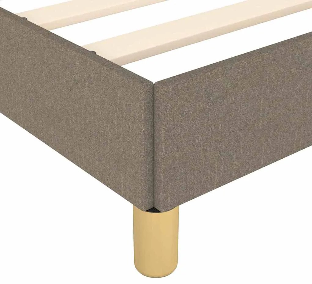 vidaXL Σκελετός Κρεβατιού Χωρίς Στρώμα Taupe 140x200 εκ. Υφασμάτινο
