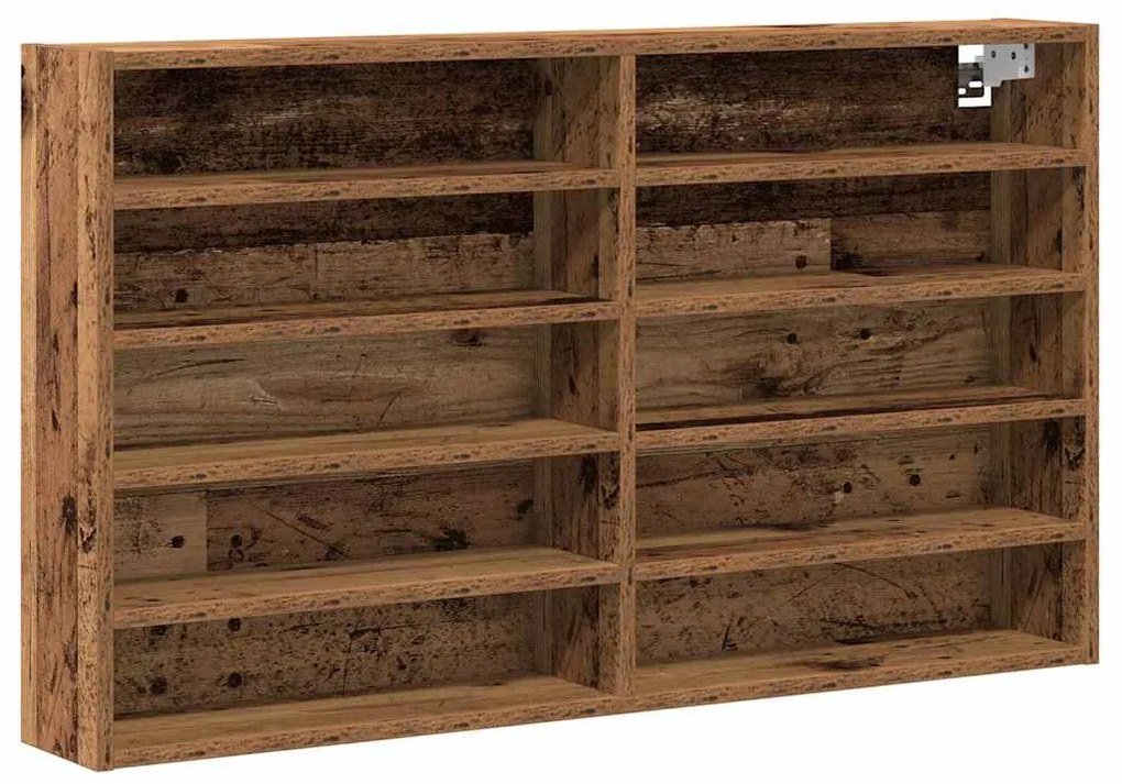 vidaXL Βιτρίνα με ράφι Παλιό ξύλο 100 x 15 x 58 cm Επεξεργασμένο ξύλο