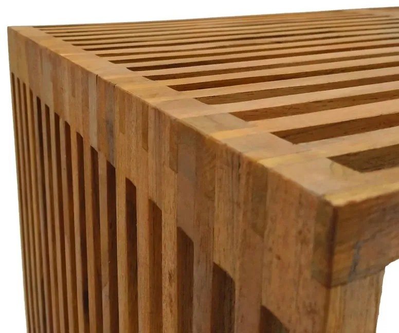 Τραπέζι Marlin teak ξύλο σε φυσική απόχρωση 100x50x45 εκ. 100x50x45 εκ.
