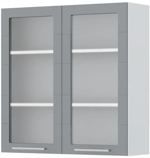 Ντουλάπι κρεμαστό Hudson V9-90-2KS-Λευκό - Γκρι - 90.00Χ32.00Χ91.00cm