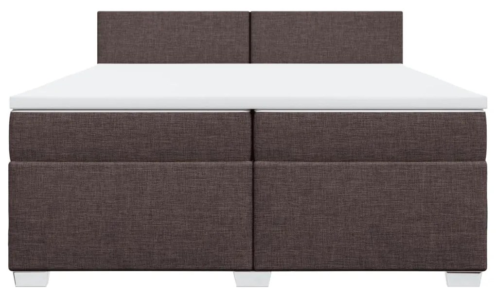 ΚΡΕΒΑΤΙ BOXSPRING ΜΕ ΣΤΡΩΜΑ ΣΚΟΥΡΟ ΚΑΦΕ 200X200 ΕΚ. ΥΦΑΣΜΑΤΙΝΟ 3288291