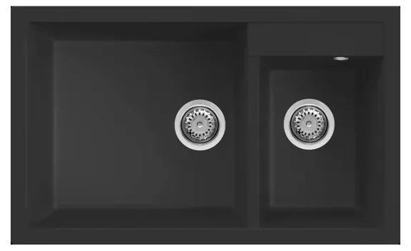 Νεροχύτης κουζίνας QUADRA 440 Nero 40 ELLECI 81,5x50cm