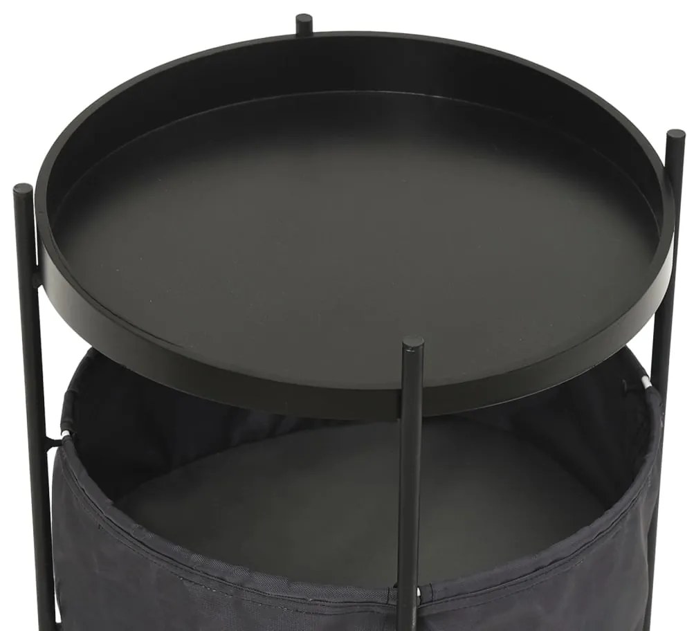 vidaXL Βοηθητικό Τραπεζάκι με Καλάθι Γκρι 40 x 40 x 45,5 εκ.