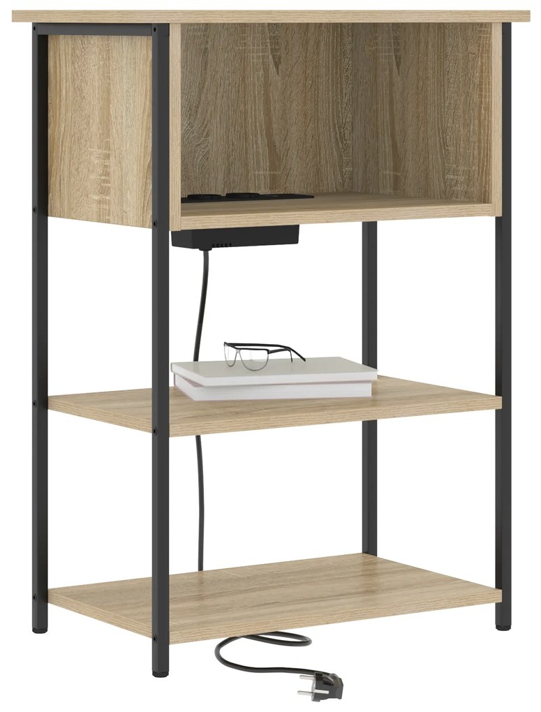 vidaXL Κομοδίνο Sonoma Δρυς 55 x 31 x 76 εκ Επεξεργασμένο ξύλο