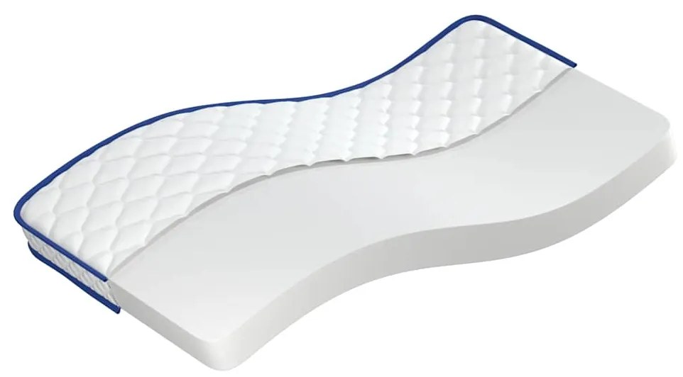 vidaXL Στρώμα με Αφρό Μνήμης Λευκό 100x200x17 εκ. μαλακό