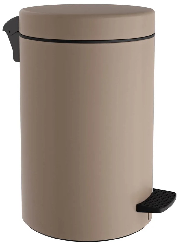 Κάδος Απορριμμάτων Μπάνιου (Φ25x40) Pam &amp; Co 12lt 12-090-103 Matt Beige