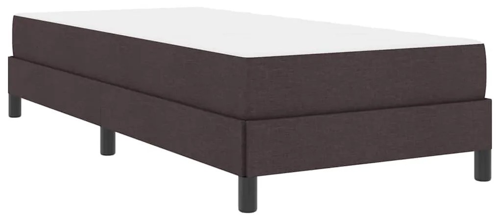 vidaXL Κρεβάτι με ελατήρια με στρώμα Σκούρο Καφέ 80 x 200 cm ύφασμα