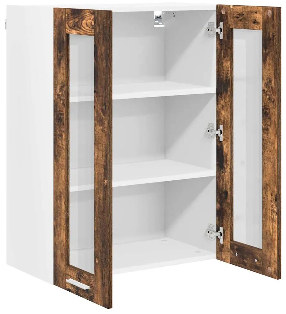 vidaXL Κρεμαστό ντουλάπι με αποθήκευση Καπνιστό Δρύς 60 x 31 x 80 εκ.