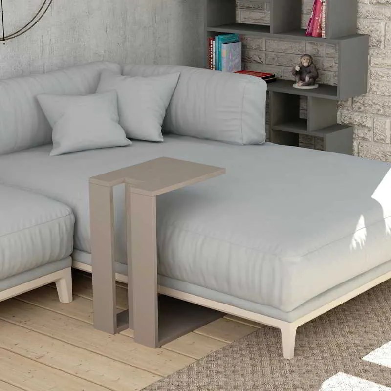 Βοηθητικό τραπέζι Muju pakoworld σε μόκα απόχρωση 40x30x57εκ