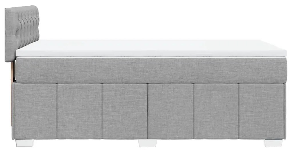 ΚΡΕΒΑΤΙ BOXSPRING ΜΕ ΣΤΡΩΜΑ ΑΝΟΙΧΤΟ ΓΚΡΙ 90X190 ΕΚ. ΥΦΑΣΜΑΤΙΝΟ 3286930