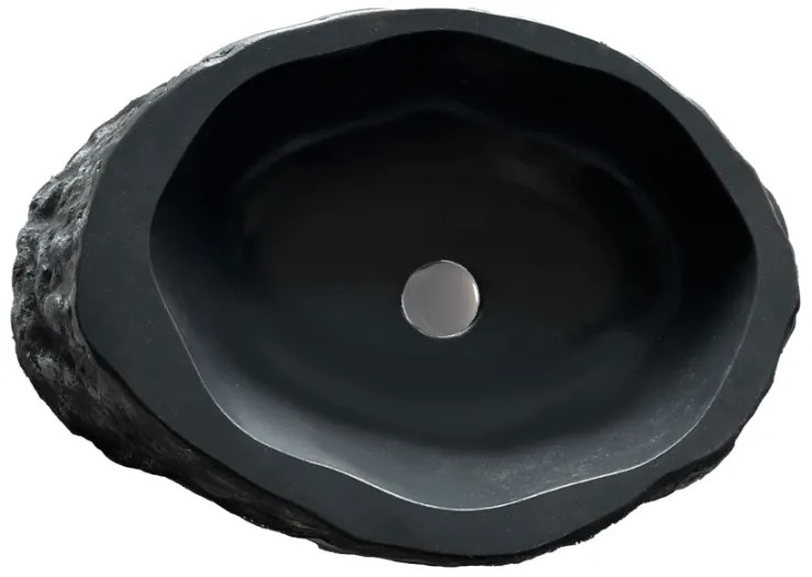 Sanitec Ebony 288 Νιπτήρας Πέτρινος Επικαθήμενος 56x37x13cm Anthracit