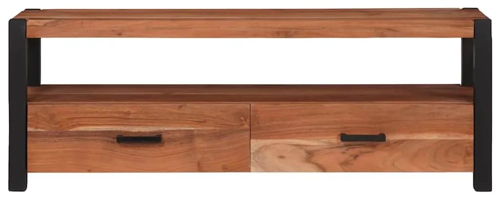 vidaXL Ντουλάπι TV με συρτάρι Καφέ 110 x 30 x 40 cm Μασίφ ξύλο ακακίας