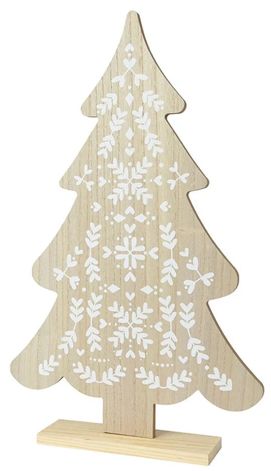 Χριστουγεννιάτικο Στολίδι KSD Λευκό Φυσικό Χριστουγεννιάτικο δέντρο Έλατο 30 x 6 x 48 cm Μικρό