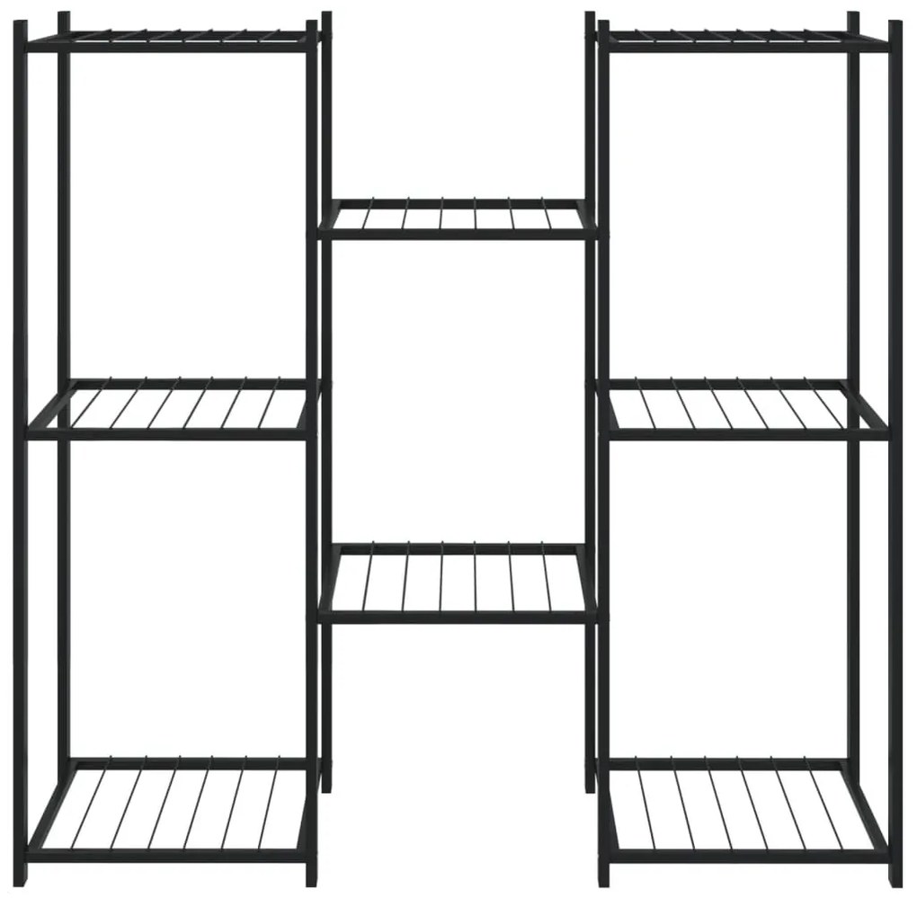 Βάση Λουλουδιών Μαύρη 83 x 25 x 80 εκ. Σιδερένια - Μαύρο