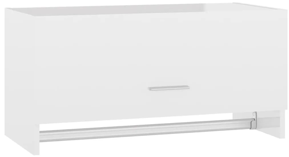 vidaXL Ντουλάπα Γυαλιστερό Λευκό 70 x 32,5 x 35 εκ. από Επεξ. Ξύλο