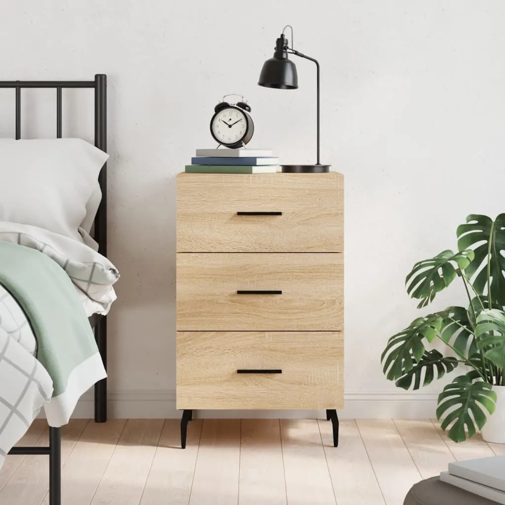 vidaXL Κομοδίνο Sonoma Δρυς 40 x 40 x 66 εκ. από Επεξεργασμένο Ξύλο