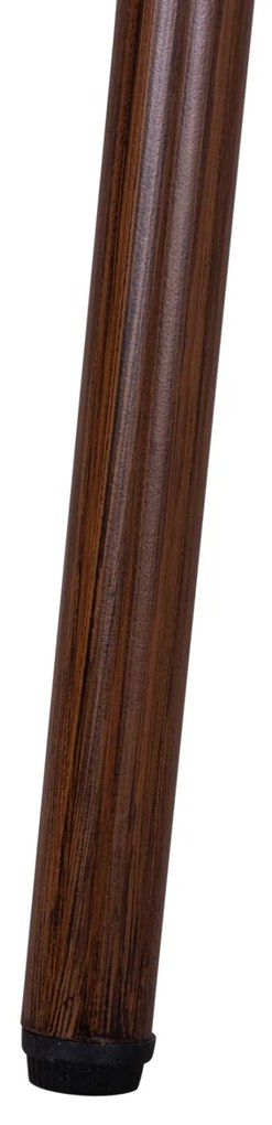 ΤΡΑΠΕΖΙ ΑΛΟΥΜΙΝΙΟΥ HARLOW 70X70X76  BAMBOO LOOK HM5568.03 ΚΑΦΕ ΜΕ ΓΥΑΛΙ