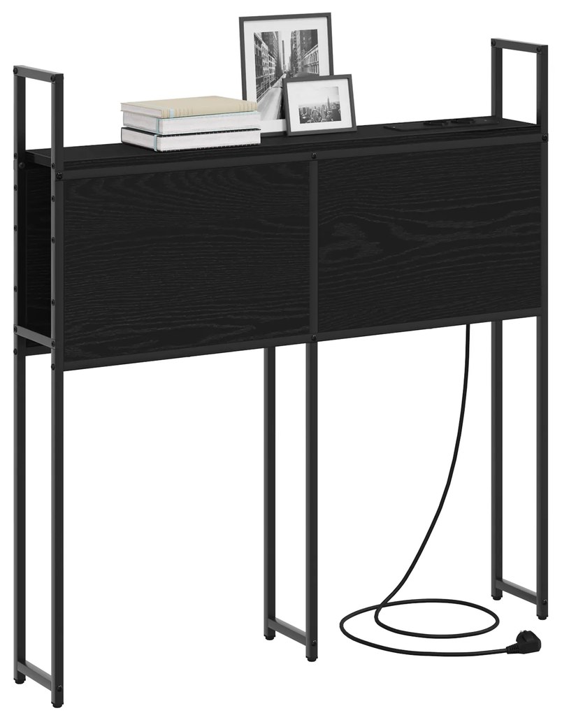 vidaXL Κεφαλάρι Αποθήκης Μαύρη δρυς 75 cm Επεξεργασμένο ξύλο