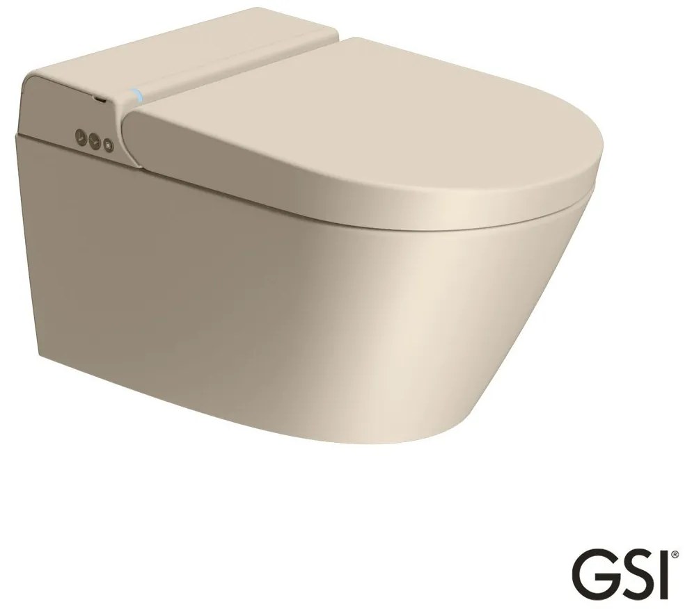 GSI Pura 59 Swirlflush Λεκάνη Κρεμαστή με Ενσωματωμένο Ηλεκτρονικό Κάλυμμα Μπιντέ Creta