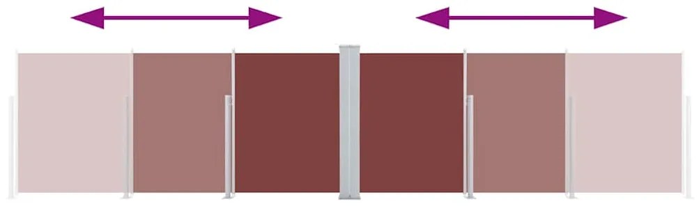 vidaXL Σκίαστρο Πλαϊνό Συρόμενο Καφέ 140 x 600 εκ.