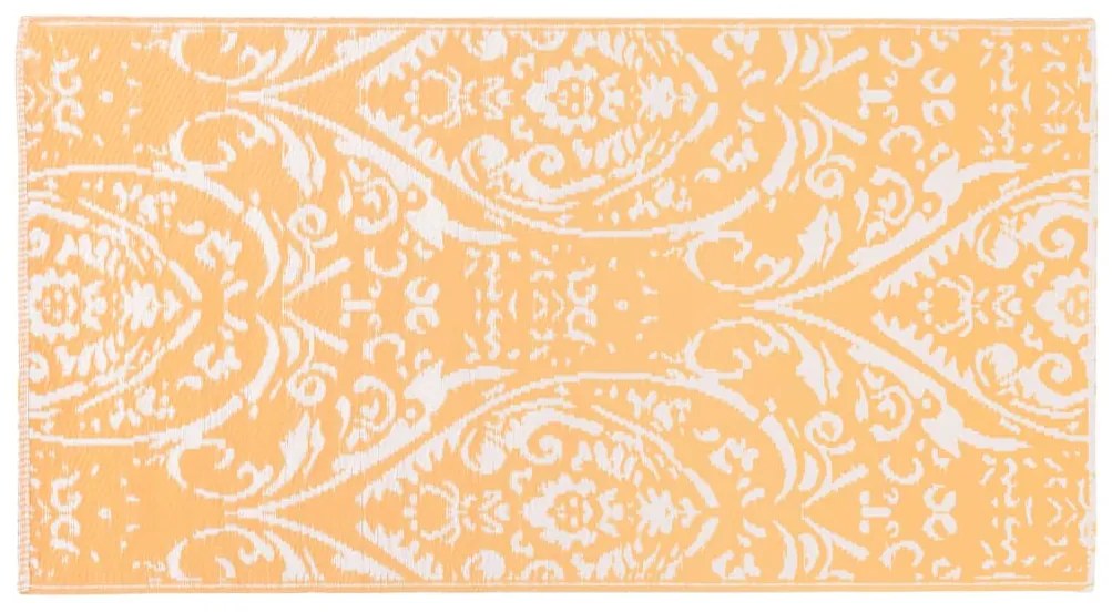 vidaXL χαλί εξωτερικού χώρου ARAKIL πορτοκαλί και λευκό 120x180 cm PP