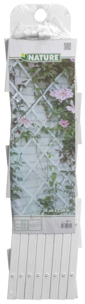 Nature Καφασωτό Κήπου Λευκό 100 x 200 εκ. από PVC 6040703 - Λευκό