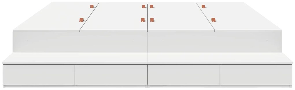 vidaXL κεφαλόσκαλο αποθήκευσης Λευκό 200x200 εκ