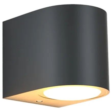 it-Lighting Powell 1xGU10 Outdoor Up or Down Wall Lamp Anthracite D:9cmx8cm (80200244)