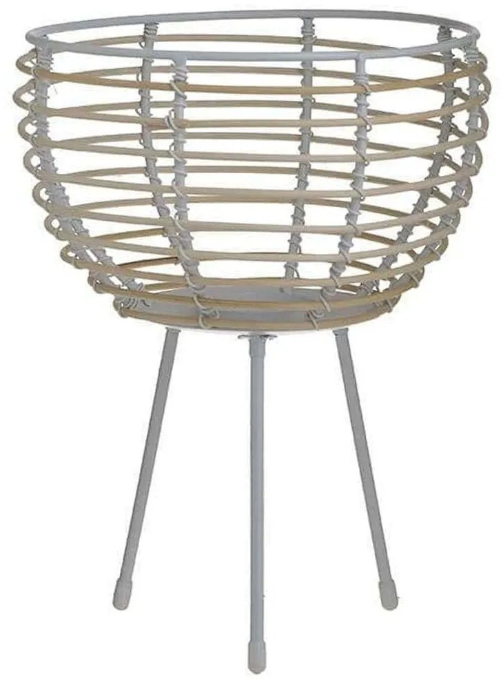 Κηροπήγιο 3-70-739-0062 Φ20x28cm Beige-White Inart Metal,Wood