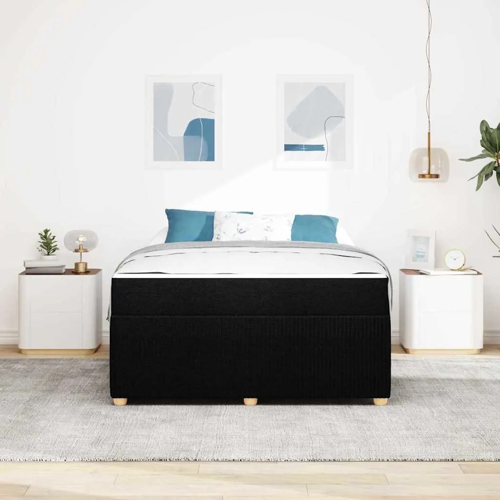 vidaXL Σκελετός Κρεβατιού Άλλο Μαύρο 160 x 200 cm ύφασμα