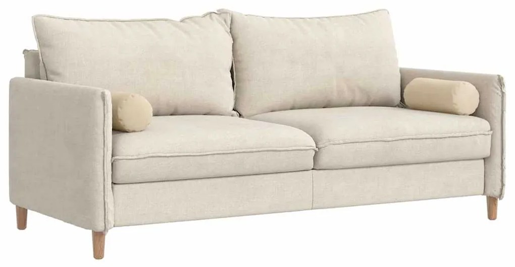 vidaXL Μαξιλάρια Στήριγμα 2 pcs Κρεμ Ø 15 x 40 εκ Ύφασμα Μικροΐνας