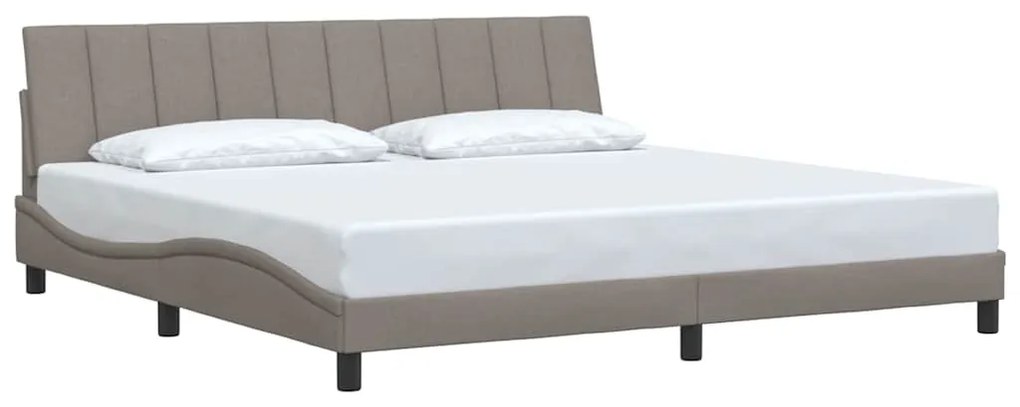 vidaXL Σκελετός Κρεβατιού Χωρίς Στρώμα Taupe 200x200 εκ.Υφασμάτινο