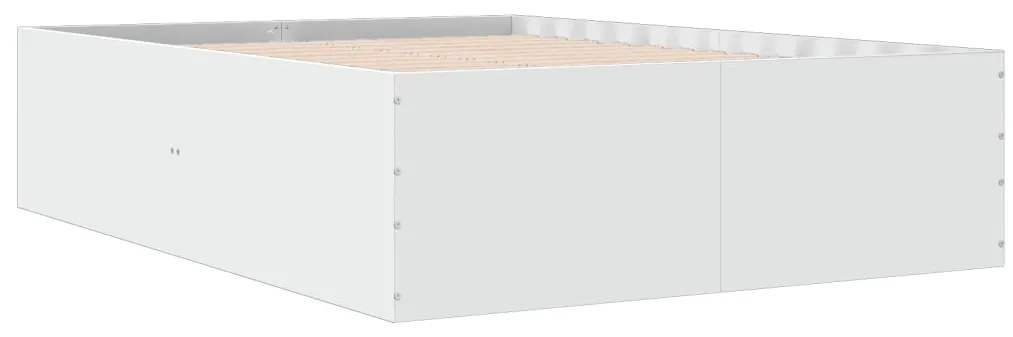 vidaXL Πλαίσιο Κρεβατιού Λευκό 140 x 200 εκ. Επεξεργ. Ξύλο