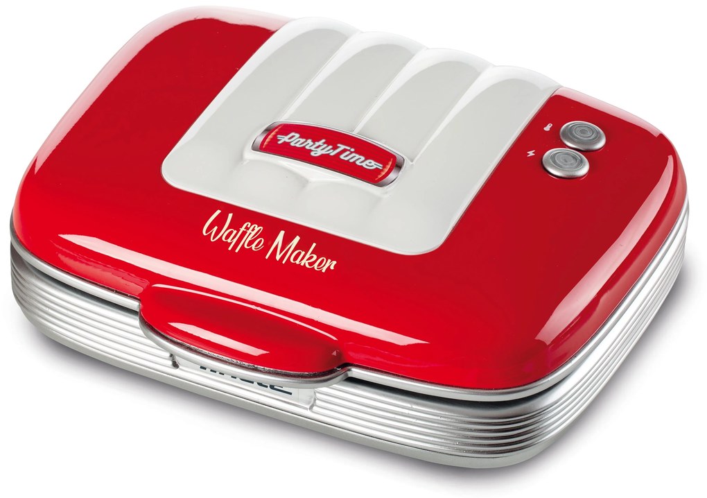 Ariete Party Time 1973 Βαφλιέρα 2 Θέσεων σε Ορθογώνιο Σχήμα 700W Red