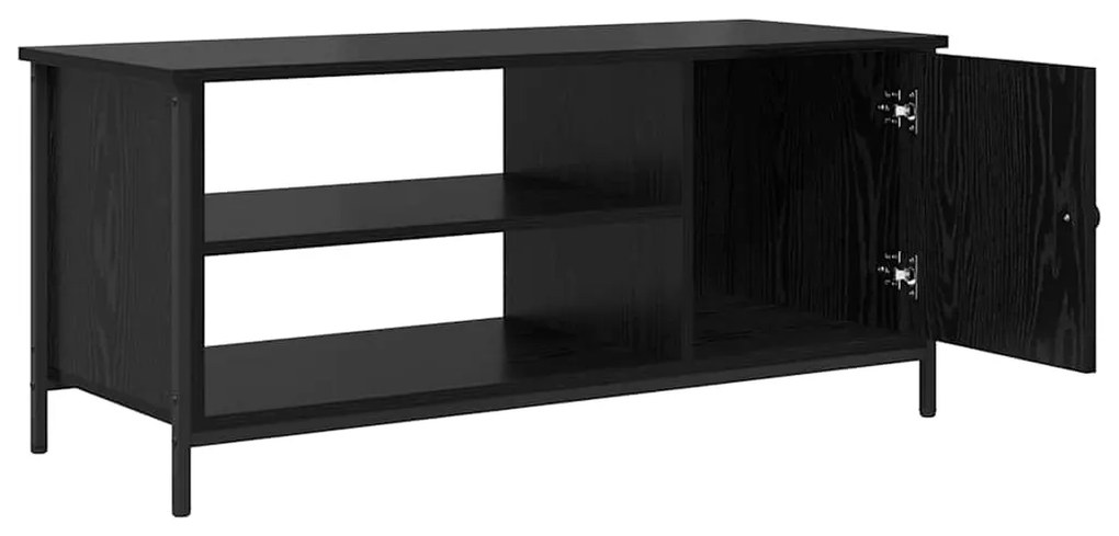 vidaXL Ντουλάπι TV Μαύρη δρυς 100 x 40 x 45 cm Επεξεργασμένο ξύλο
