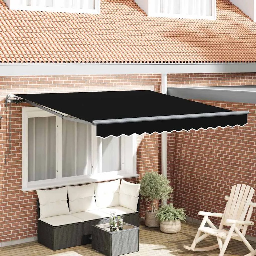 vidaXL Σκηνίτσα Αναδιπλούμενη Μαύρο 350 x 250 εκ ύφασμα