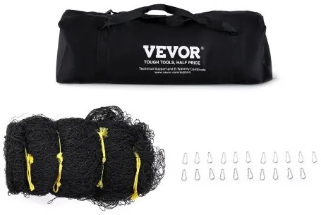 VEVOR Baseball Batting Netting, Professional Softball Baseball Batting Hitting Training Net, Practice Portable Pitching Cage Net with Door & Carry Bag, Heavy Duty Enclosed PE Netting, 70FT (NET ONLY)
