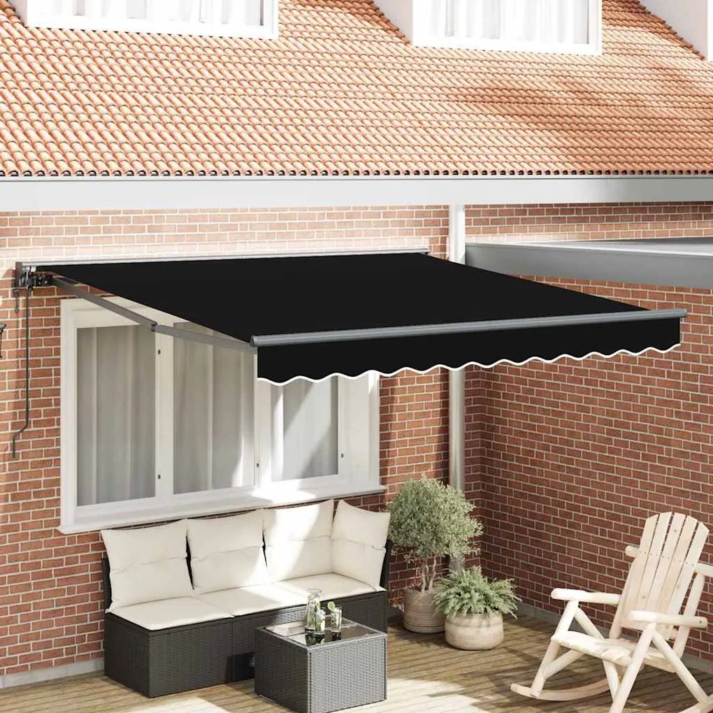 vidaXL Σκηνίτσα Αναδιπλούμενη Μαύρο 350x250 εκ ύφασμα