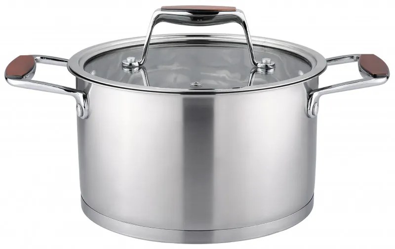 Κατσαρόλα Oliver Voltz OV51210P24 Berlin Premium Collection, 24 cm, 6.1 l, Ανοξείδωτο 18/10, Επαγωγή, Inox