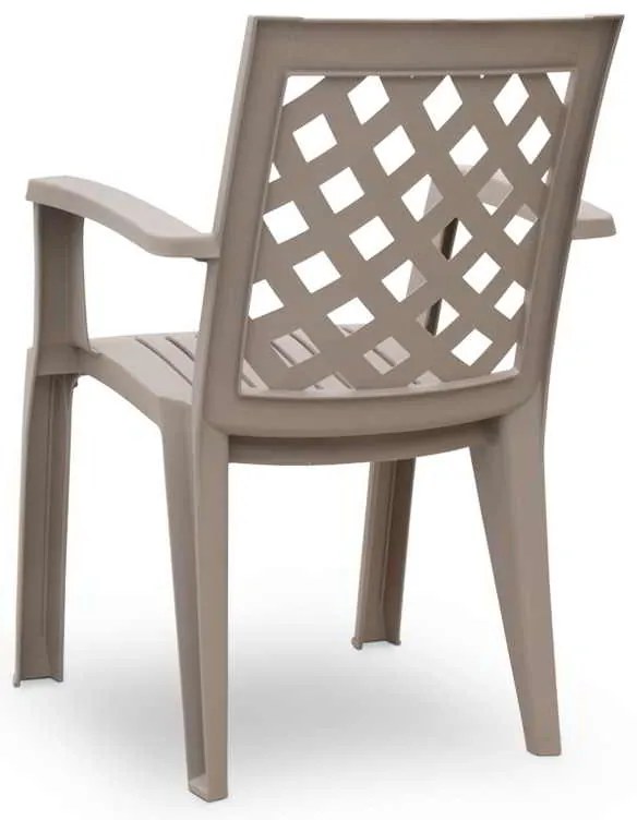 Πολυθρόνα πολυπροπυλενίου Kira Megapap χρώμα cappuccino 58x52x87εκ.