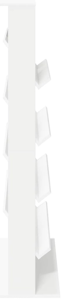 vidaXL Ράφι Περιοδικών Λευκό 70 x 41 x 156 εκ. Επεξεργασμένο ξύλο