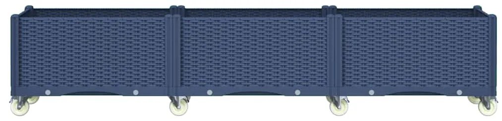 vidaXL Ζαρντινιέρα Κήπου με Πόδια Μπλε Γκρι 240x50x54εκ. από Πολυπροπυλένιο
