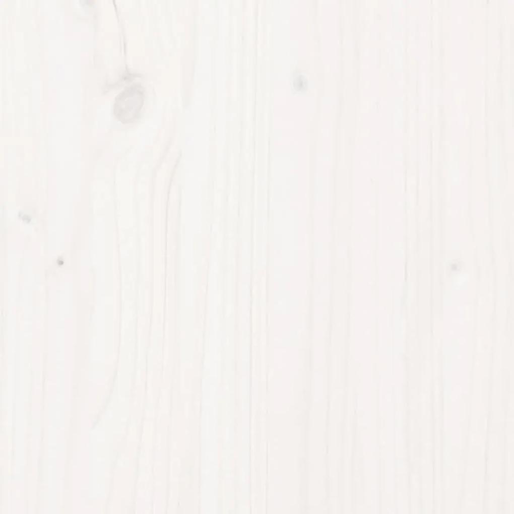 vidaXL Πλαίσιο Κρεβατιού Λευκό 200 x 200 εκ. από Μασίφ Ξύλο Πεύκου