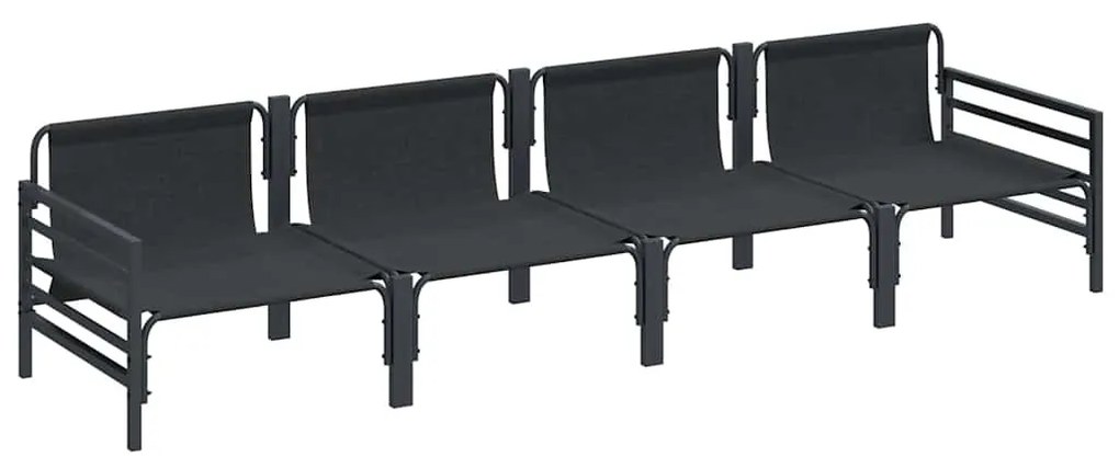 vidaXL Σετ Καναπέ Κήπου 4 pcs Ανθρακί Ατσάλι