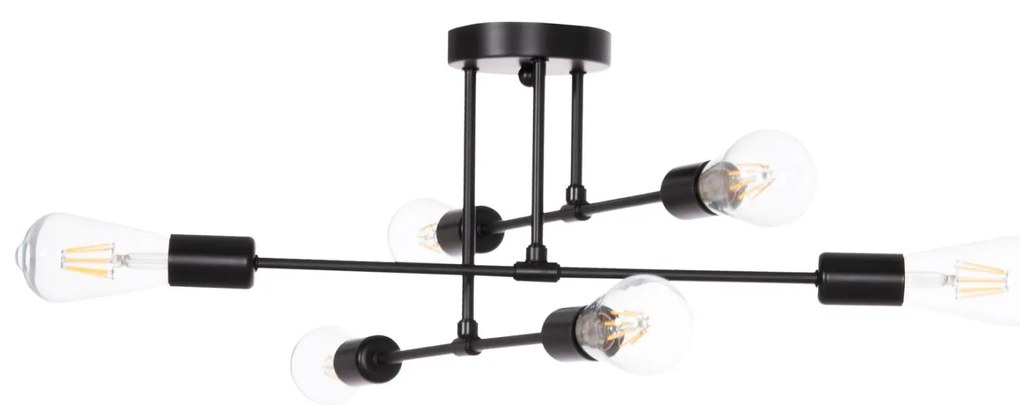 Κρεμαστό Φωτιστικό Οροφής LIGHTY C7427.11 Πολύφωτο Μέταλλο σε Μαύρο 51x51x23Υ εκ. 51x51x23 εκ.