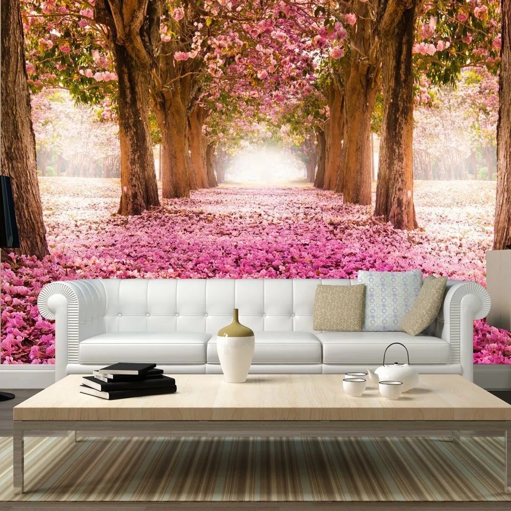 Αυτοκόλλητη φωτοταπετσαρία - Pink grove - 196x140