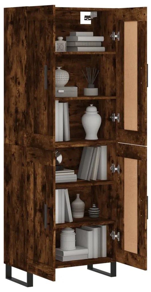 vidaXL Ντουλάπι Καπνιστή Δρυς 69,5x34x180 εκ. από Επεξεργασμένο Ξύλο