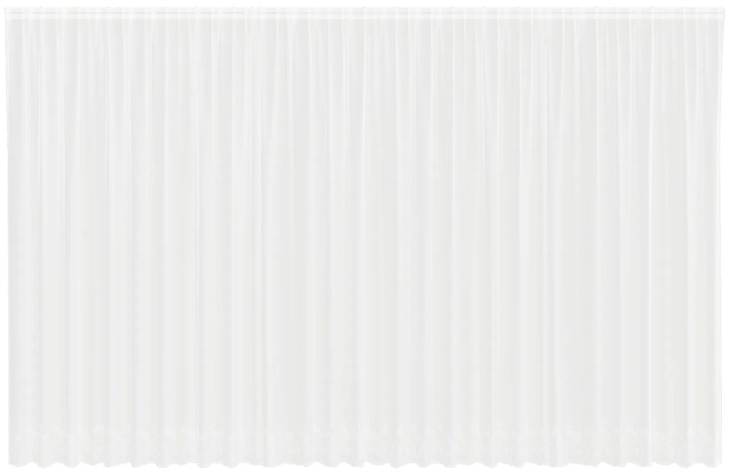 vidaXL Κουρτίνα Δαντέλας με κουρτίνες Λευκό 750 x 260 εκ. Πολυεστέρας